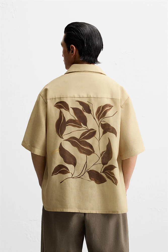 CONTRAST PRINT SHIRT