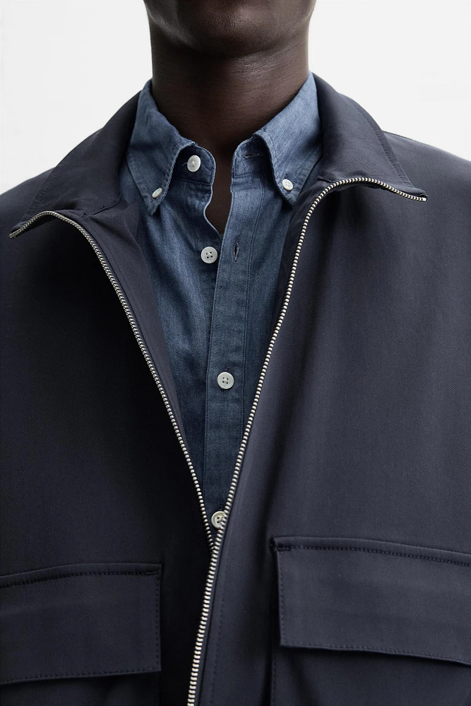 VESTE REGULAR FIT EN MÉLANGE DE COTON