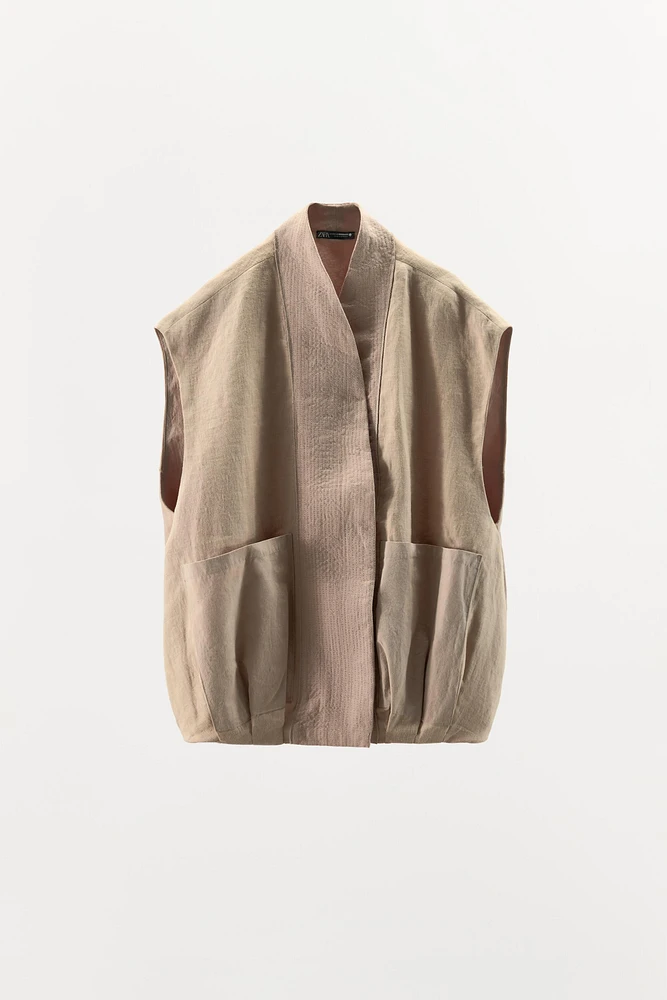 LIMITED EDITION 100% LINEN COMBINATION VEST