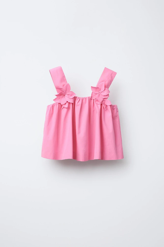 FLORAL POPLIN TOP