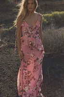PRINTED TULLE MAXI SKIRT
