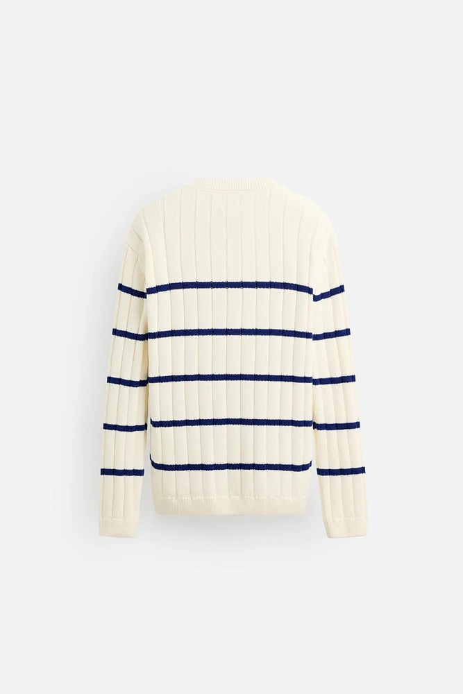 PULL EN JACQUARD À RAYURES ÉDITION LIMITÉE