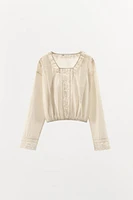 LACE TRIM SHIRT