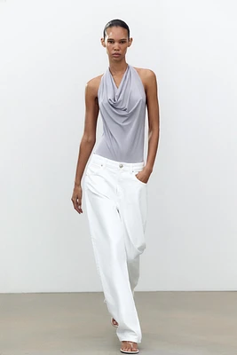 FLOWY HALTER BODYSUIT