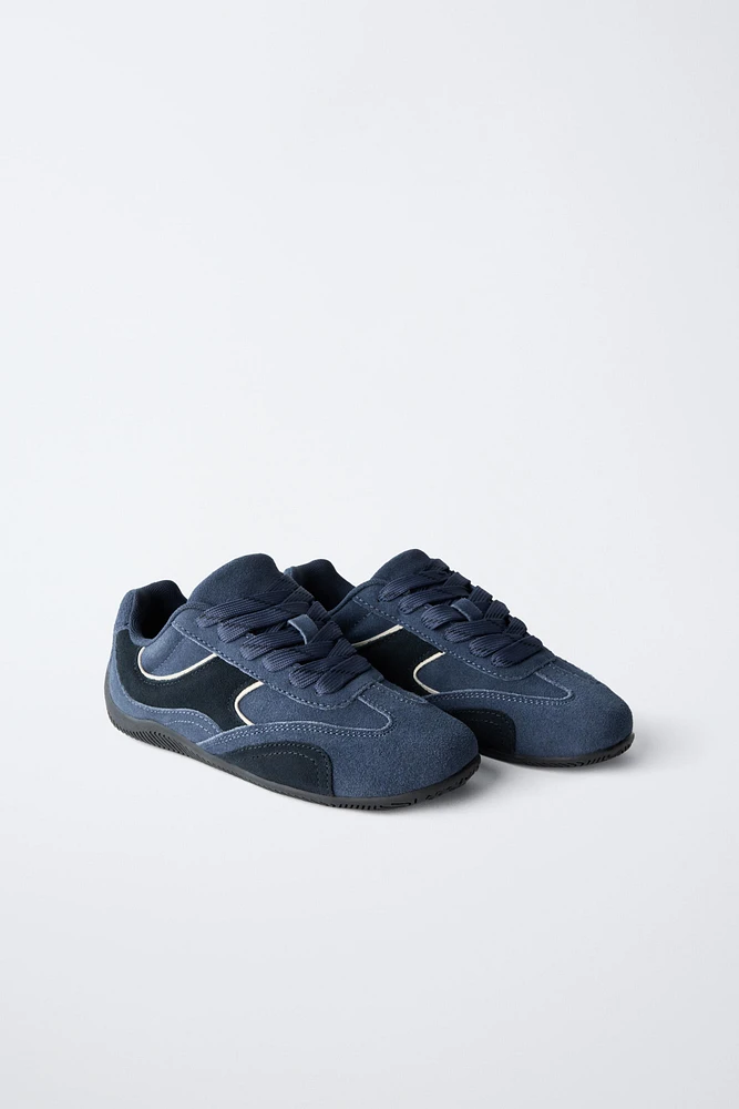 BASKETS EN CUIR