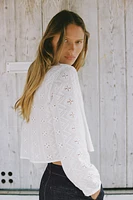 OPENWORK EMBROIDERY SHIRT