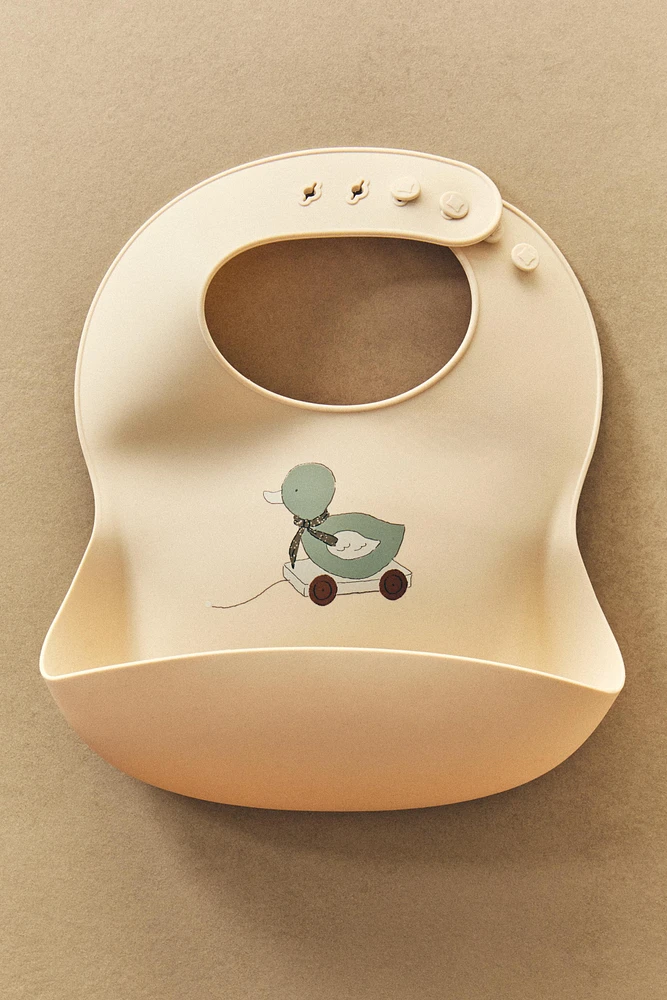 DUCKLING SILICONE BABY BIB