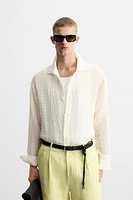 TEXTURED LINEN - COTTON SHIRT