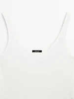 100% linen strappy top