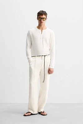 LIMITED EDITION KNIT BUTTON-NECK T-SHIRT