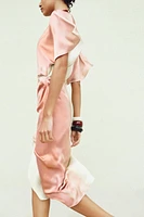 TIE DYE PRINT MIDI DRESS