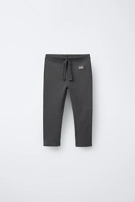 RIBBED TAG LEGGINGS
