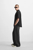 TEXTURED WEAVE KNIT SHIRT
