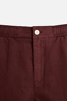 LINEN-COTTON SHORTS