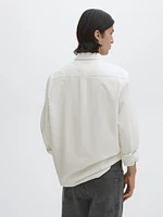 Regular fit striped cotton shirt