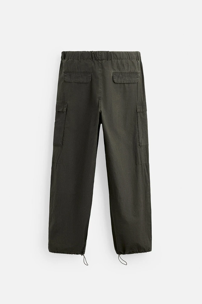 WASHED TECHNICAL CARGO PANTS