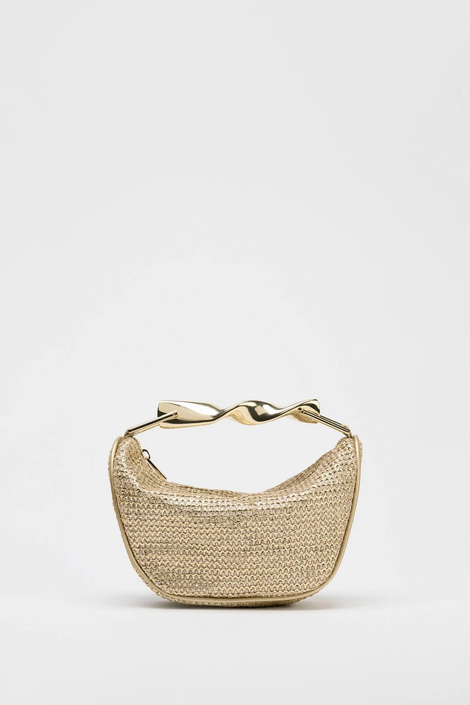 MINI BAG WITH METALLIC HANDLE