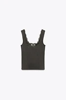 LACE STRAP TANK TOP