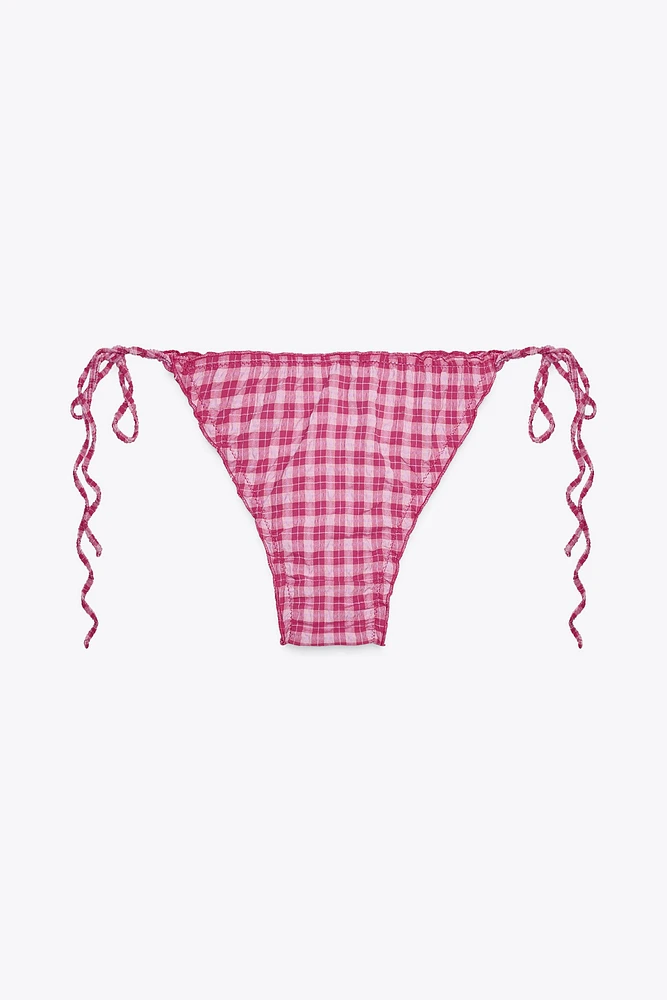 CHECKERED BIKINI BOTTOMS