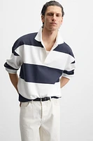 PRINTED STRIPED POLO SHIRT