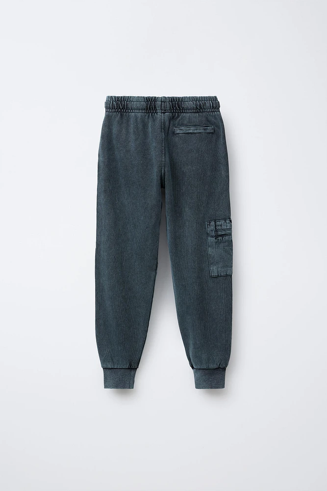 WASHED EFFECT JOGGER PANTS