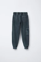 WASHED EFFECT JOGGER PANTS