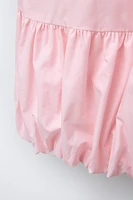 BALLOON HOODED DRESS