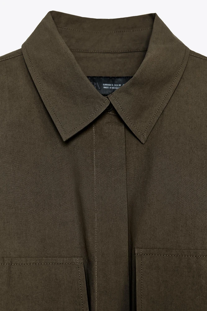 CHEMISE COURTE AVEC POCHES COLLECTION ZW