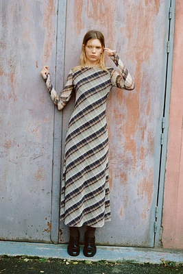 PLAID TULLE DRESS