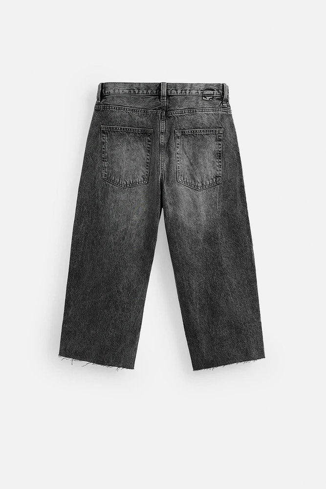 CROPPED WIDE LEG JEANS