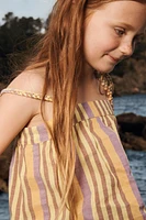 STRIPED COTTON LINEN TOP LIMITED EDITION
