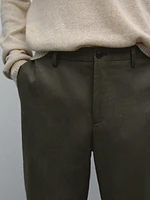 100% linen regular fit trousers