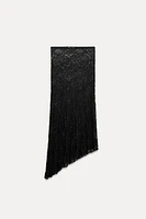 JUPE ASYMÉTRIQUE AVEC DENTELLE