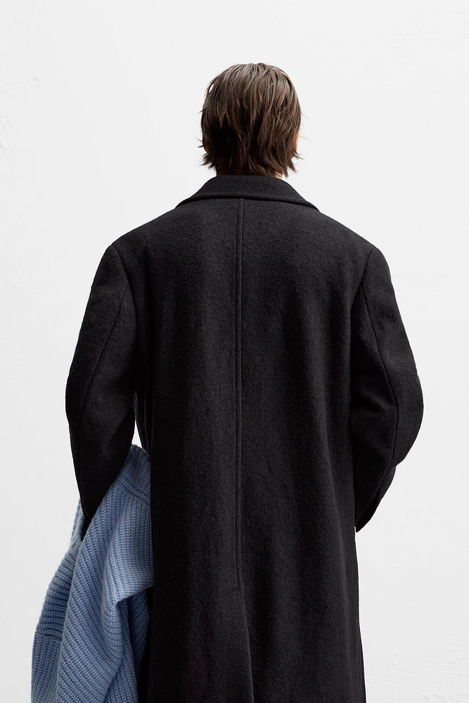 MANTEAU EN LAINE TEXTURE BOUCLÉE