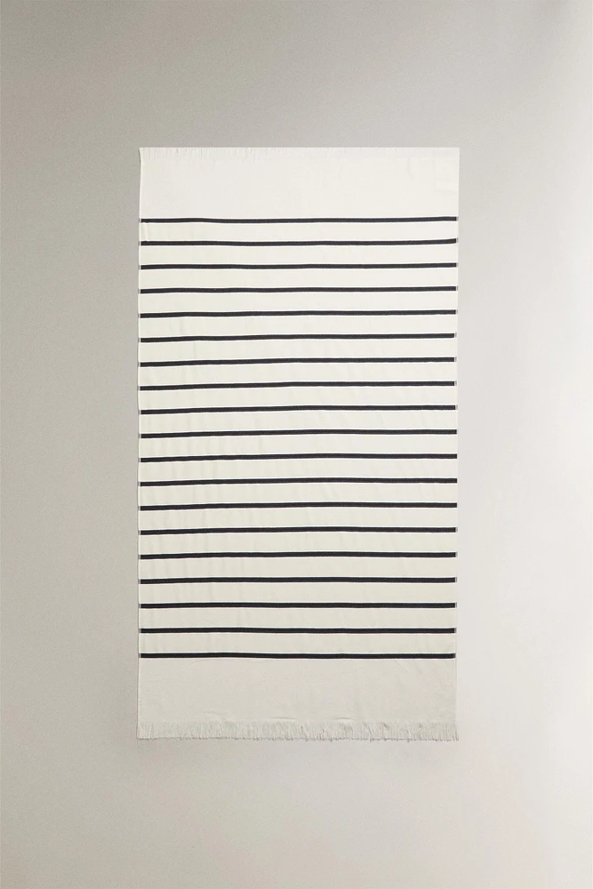 STRIPED COTTON BEACH TOWEL