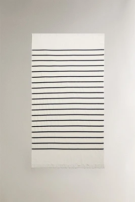 STRIPED COTTON BEACH TOWEL