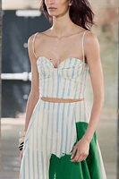ZW COLLECTION STRIPED CORSET TOP
