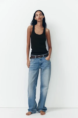 TRF MID-RISE WIDE LEG JEANS