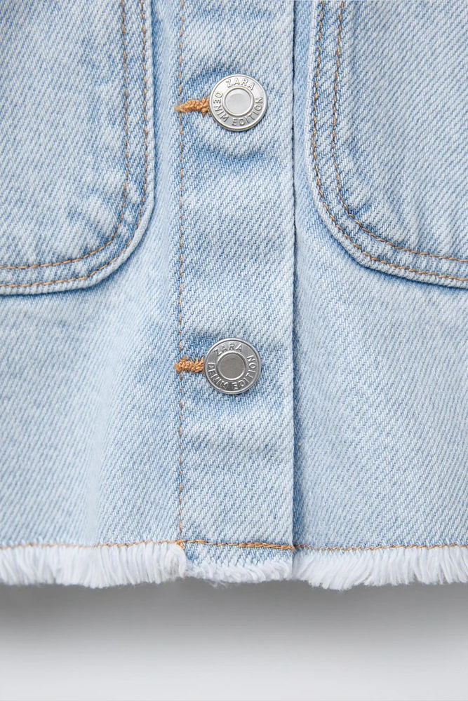 SURCHEMISE EN DENIM DÉCHIRÉE