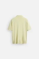 POLO EN MAILLE DE COTON DÉLAVÉ