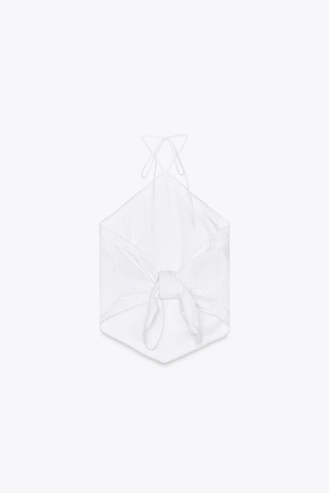 KNOTTED HALTER TOP