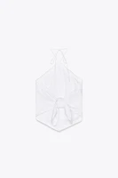 KNOTTED HALTER TOP