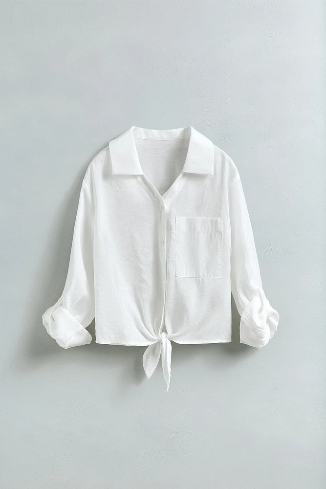 CHEMISE FLUIDE À NŒUD