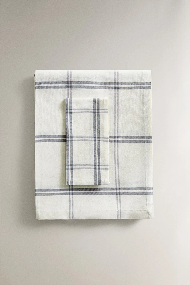 CHECK COTTON TABLECLOTH