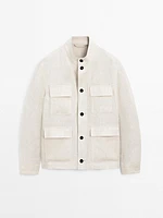 Total look linen overshirt