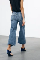 ZW COLLECTION LOW-RISE CROPPED FLARE JEANS