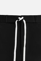 REGULAR FIT DRAWSTRING BERMUDA SHORTS