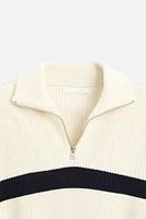 BASIC QUARTER-ZIP SWEATER