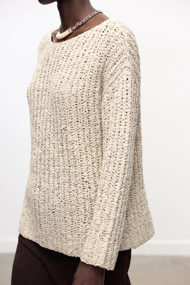 COMBINATION KNIT SWEATER