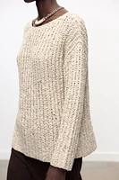 COMBINATION KNIT SWEATER